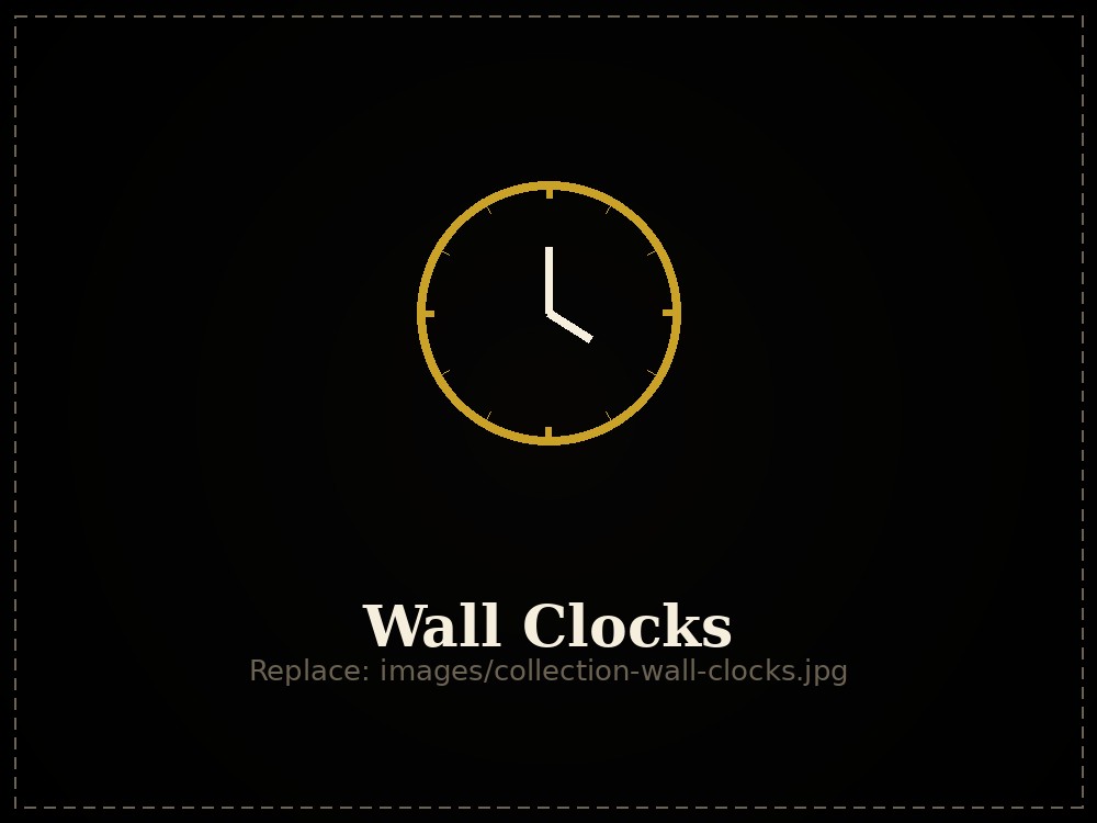 Classical wall clocks on display at Batra Watch House